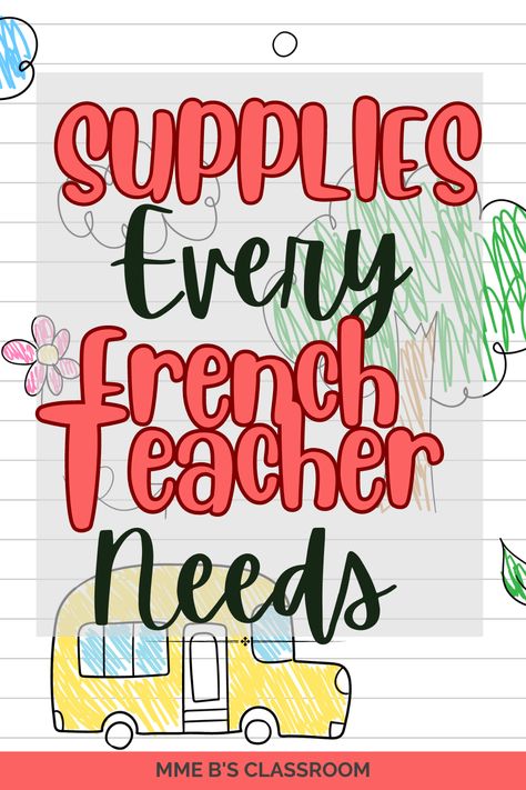 As a new teacher, it was hard to wrap my head around the fact that I would have to purchase a large portion of what I needed to run a classroom. Not to say that the basic supplies for students wouldn’t be taken care of, but that my personal organization system and content creation supplies would need to be self-funded. It was therefore important to spend my money wisely, thus creating a list of Classroom Supplies French Teachers Can’t Do Without. French Classroom Decor, Jolly Rancher Hard Candy, Teacher Must Haves, French Teaching Resources, Core French, French Classroom, Curriculum Development, Personal Organization, French Teacher