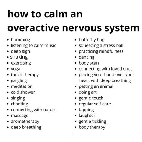 How To Calm Down When Nervous, Soothe Nervous System, Nervous System Exercise, How To Calm Nervous System, Healthy Nervous System, Calming The Nervous System, Nervous System Regulation Techniques, Calming Nervous System, Healing Nervous System