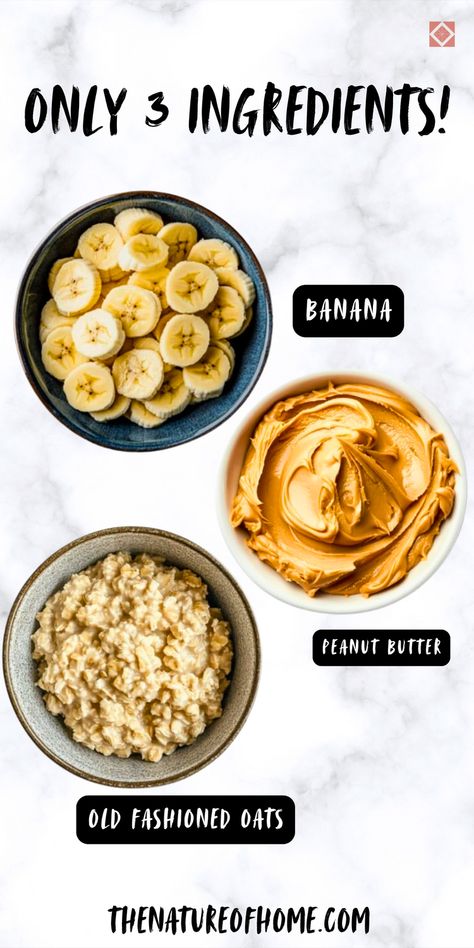 Looking for a simple dog treat recipe? These peanut butter and banana treats are grain-free and made with only three ingredients! Perfect for a quick, healthy snack for your pup. Save this pin to try an easy homemade recipe that’ll make tails wag. Dog Treats Homemade Banana Peanut Butter, Baked Peanut Butter Dog Treats, Banana Puppy Treats, Dog Treats Yogurt And Peanut Butter, Easy Banana Dog Treats, Dog Treats For Picky Dogs, Dog Oatmeal Treats, Dogs Treats Recipes, Peanut Butter Banana Dog Treats Recipes