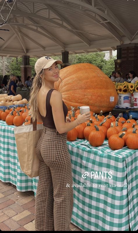 Pumpkin Patch Outfit, Checkered Pants, Fall Pants, Autumn Fits, Fall Fit, How To Pose, Outfit Inspo Fall, Looks Style, Fit Inspo