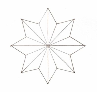 8-pt-pattern-v2 Diy 8 Point Paper Star, 8 Point Star Template, 8 Point Star Quilt Pattern, Fantasy Police, Quilt Shapes, Straw Star, Wheat Weaving, 8 Pointed Star, Star Drawing