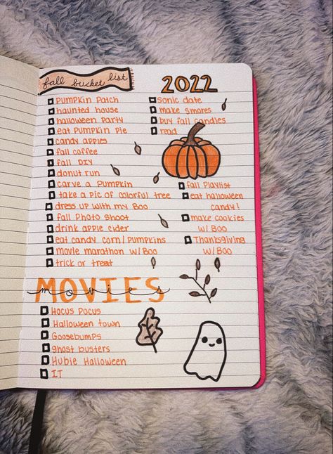 Fall Halloween Sleepover, Aesthetic Halloween Diy Crafts, Halloween Couple Bucket List, Preppy Fall Things To Do, Bucket List For October, Fall Room Aesthetic Diy, Aesthetic Diy Fall Crafts, Things To Do This Halloween, Cute Halloween Things To Do