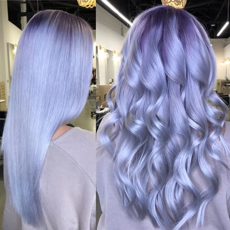 Discovered by Hair & Hairstyles. Find images and videos about purple hair, platinum hair and shiny hair on We Heart It - the app to get lost in what you love. Pastel Purple Hair, Lilac Hair, Gorgeous Hair Color, Hair Color Pastel, Lavender Hair, Hair Color Purple, Pretty Hair Color, Pastel Hair, Hair Dye Colors