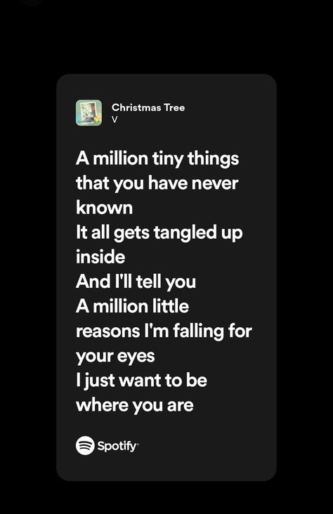 #lyrics Christmas Tree Taehyung Lyrics, Christmas Tree By V, Im Falling For You, V Of Bts, Our Beloved Summer, One Liner Quotes, Beloved Summer, Bts Songs, Bts Lyrics