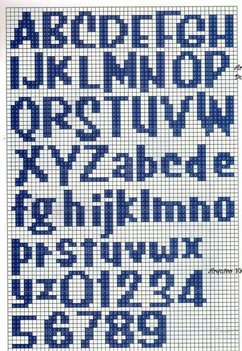 Pixel Alphabet, Cross Stitch Letter Patterns, Alphabet Patterns, Crochet Alphabet, Crochet Letters, Cross Stitch Alphabet Patterns, Cross Stitch Fonts, Graph Crochet, Crazy Mom