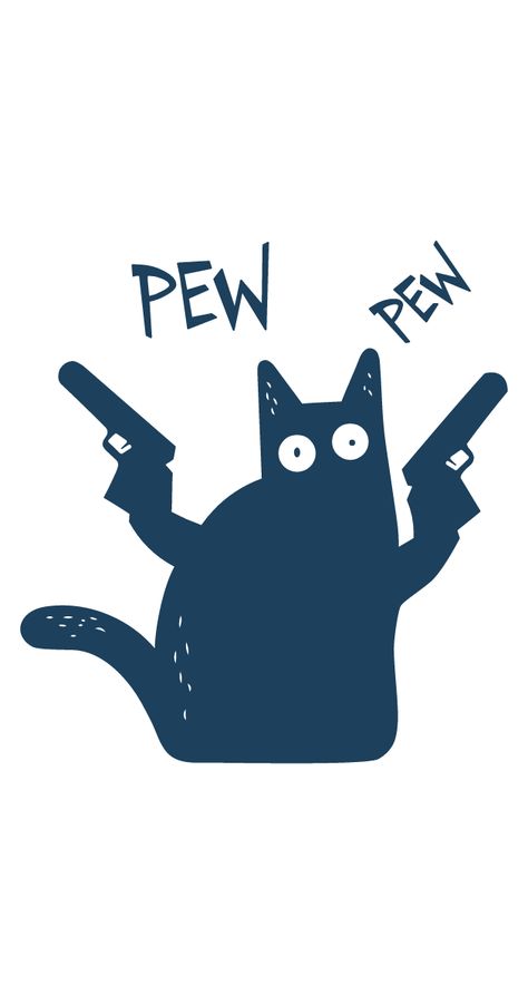 Cat Pew Pew meme is an onomatopoeia associated with the sound of guns being fired. Now in a Cat Pew Pew Meme Sticker.. Pew Pew Meme, Funny Cats Drawing, Funny Cat Illustration, Optical Illusion Tattoos, Illusion Tattoos, Black Cat Tattoos, Pew Pew Pew, Meme Stickers, Pew Pew