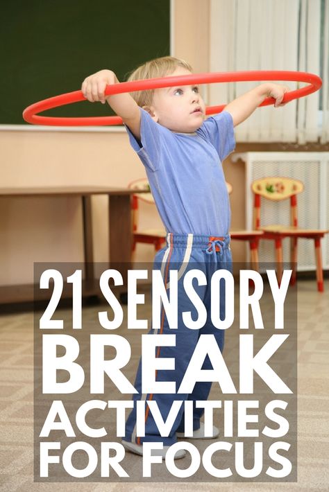 Sensory Integration at School: 21 Sensory Break Activities for Kids Sensory In The Classroom, Occupational Therapy School Based Activities, Preschool Occupational Therapy Activities, Sensorimotor Activities, Behavior Management In The Classroom, Sensory Processing Disorder Activities, Sensory Processing Activities, Sensory Integration Activities, Indoor Recess Activities