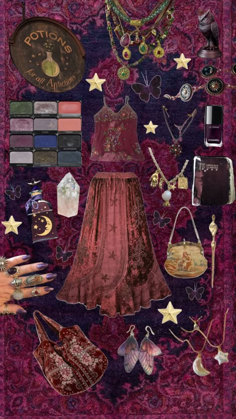 🍇 #whimsical #whimsigoth #whimsigothic #whimsigothaesthetic #outfitinspo #outfitideas #witchy #witch #witchaesthetic #boho #bohoaesthetic #witchcraft #whimsigothoutfit Outfits Whimsigoth, Whimsigoth Outfits, Whimsigoth Fashion, Whimsigoth Style, Whimsigoth Aesthetic, Whimsical Goth, Boho Witch, Closet Diy, W.i.t.c.h Aesthetic