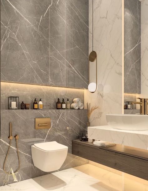 Bathroom Interior Tiles, House Design Bathroom, Toilet Tiles Design, Washroom Tiles Design, تصميم دورة مياه, Bathroom With Marble, House Bathroom Designs, Toilet And Bathroom Design, Almirah Designs