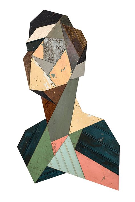 Strook is the word used to refer to the collage work of Bruges-based artist Stefaan De Croock. His signature collage... Kunst Collages, Geometric Portrait, Poster Designs, Arte Inspo, Art Et Illustration, Flash Art, Art And Illustration, Wood Sculpture, Art Abstrait