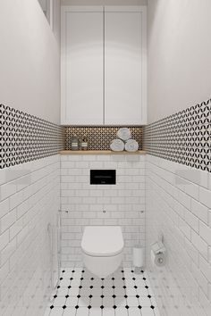 SMALL SPACE CREATIVE BATHROOM Small Toilet Room Tiles, Simple Small Toilet Design, Small Bathroom White Tile, Small Narrow Bathroom Ideas, Narrow Toilet, Beautiful Small Bathroom Designs, Small Toilet Design, Bathroom Wall Tile Design, Small Downstairs Toilet