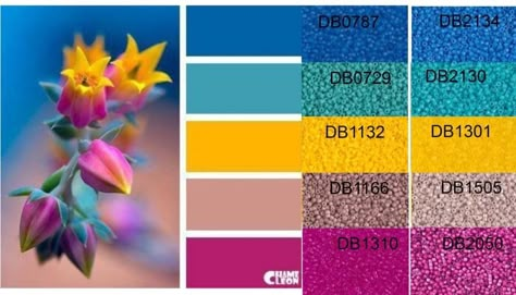 Seed Bead Color Combos, Bracelet Color Palette, Bead Color Palette, Bead Color Combinations, Colours Pantone, Bead Color Combos, Brand Colors Inspiration, Procreate Color Palettes, Bead Accessories