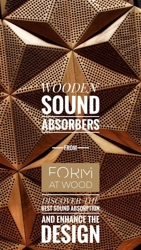 Wooden acoustic panels signed by the FORM AT WOOD brand – are a unique combination of exceptional aesthetics and original design with class A of sound absorption function. 🔇☑ The HEXAGO collection is FAW’s response to market demand for a product that meets stringent standards and building code requirements for interior acoustics, while also featuring a remarkable design. The sound-absorbing wall panels are ideal for use in offices, conference rooms, recording studios, or private media rooms.👌 Sound Proof Room Design, Wood Sound Absorbing Panel, Sound Absorbing Wall Decor, Office With Sound Panels, Soundproof Panels Design, Wooden Acoustic Panels, Soundproof Wall Design, Sound Boards Wall, Office Sound Absorption