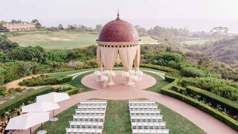 Pelican hill outdoor reception gazebo - photo by John and Joseph - Los Angeles Newport California, Pelican Hill Resort, Pelican Hill Wedding, Hill Resort, Pelican Hill, Chandelier White, Newport Coast, Best Wedding Photos, Hill Wedding