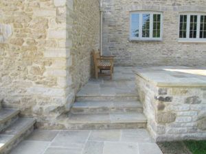 Yorkstone and sandstone | Natural Stone Consulting Patio Paving, York Stone, Outdoor Paving, Stone Paving, Paving Design, Patio Steps, Patio Slabs, Stone Steps, Garden Paving