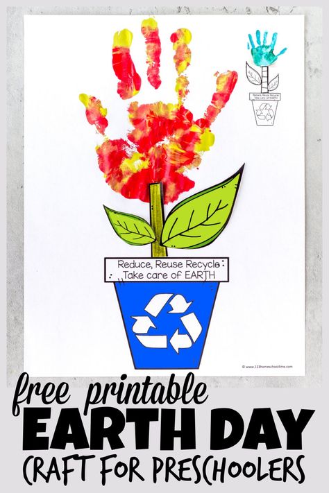 Are you looking for a super cute and fun-to-make Earth Day craft for preschoolers? This Earth Day Flower project is a combination of a earth day art for preschool, toddler, pre-k, kindergarten, first grade and a earth day printable activity to cut and paste. I just love printable crafts for kids to simplify earth day preschool! Simply print pdf file with earth day craft for kids template and you are ready for your Earth Day Theme.