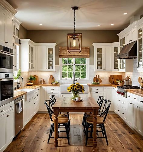 Kitchen Ideas White Cabinets, Cottage Dining Rooms, Dream Kitchens Design, Organize Your Kitchen, Optimize Space, Cozy Kitchen, Dream House Interior, How To Organize, White Cabinets