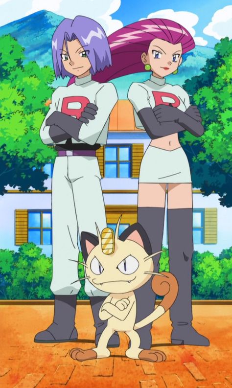 Jessie James Team Rocket, James Team Rocket Cosplay, Team Rocket Drawing, Meowth Team Rocket, Jessie James And Meowth, Pokemon Team Rocket Wallpaper, Rocket Team Pokemon, Jessie And James Team Rocket, Jessie Team Rocket Cosplay