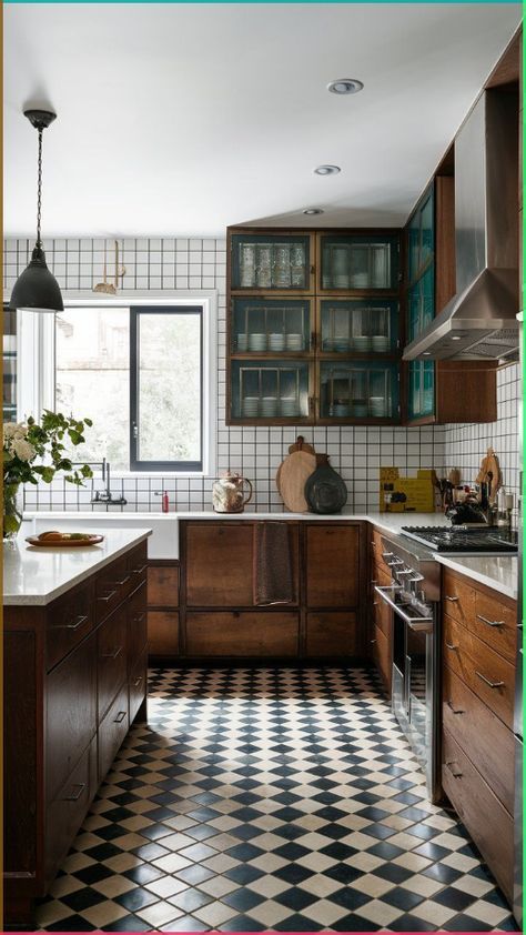 #KitchenGoals #KitchenDesignInspo #ModernKitchen #KitchenRenovation #HomeDecor #KitchenTrends #LuxuryKitchen #KitchenMakeover #KitchenStyle #DreamKitchen West Coast Kitchen Design, French Eclectic Kitchen, Boho Cottagecore Kitchen, Eclectic Interior Kitchen, Tiled Walls Kitchen, Historic Home Renovation Kitchen, Tudor Revival Kitchen, 60s Ranch Kitchen Remodel, Earthy Home Kitchen