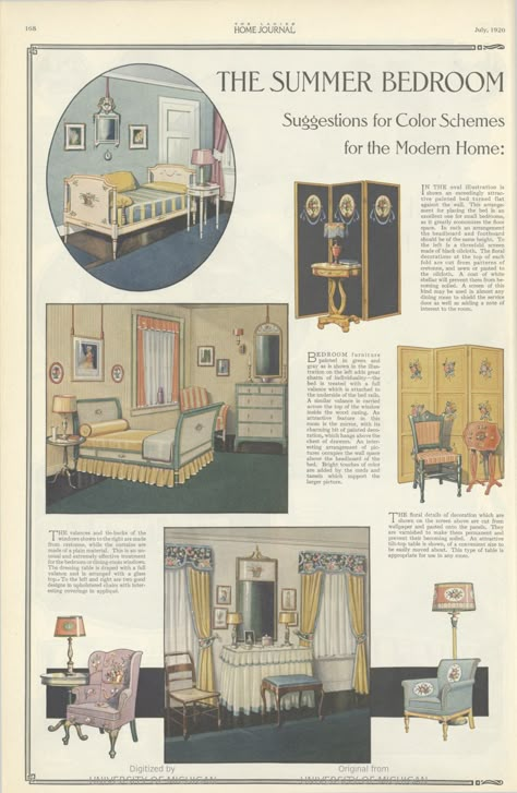 LHJ, 1920 1920 Apartment, 1920 Bedroom, Arti Decorative, Peaceful House, 1920s Architecture, Sears Homes, 1920 House, 1920s Home Decor, Regency Interior