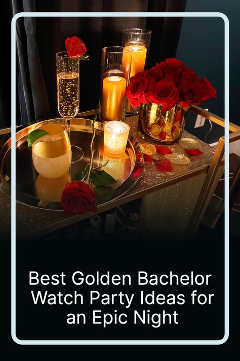 Get ready to roll out the golden carpet! 🎬🌟 Our ideas for the ultimate Golden Bachelor watch party will make you the talk of the town! 📺🍾 Think glitz, glamour, and all things gold 🏆✨ With us, make every episode a golden event to remember 💍🥂 From cocktail ideas to the perfect golden-themed décor, no celebration is too big or too small. Follow us for more! 🎉✨ Golden Bachelor Watch Party, Golden Bachelorette Party, Bachelorette Watch Party, Bachelor Watch Party, Bachelor Viewing Party, Viewing Party Ideas, Cocktails Recipes Easy, Watch Party Ideas, Golden Bachelor