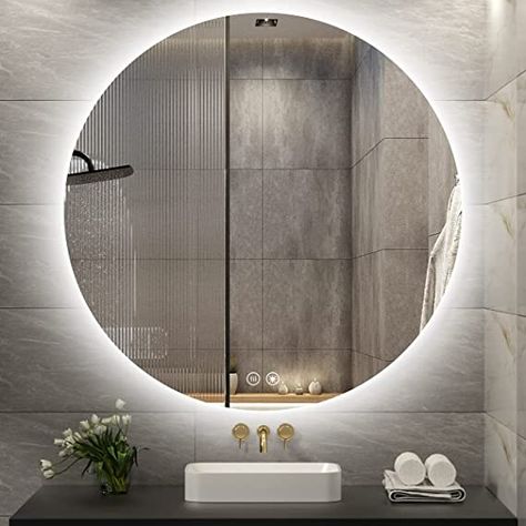 Mirrors Design, Backlit Bathroom Mirror, Bathroom Mirror Design, Bathroom Mirror Ideas, Led Mirrors, Led Bathroom Lights, Light Mirror, Mirror With Led Lights, Bathroom Mirror Lights