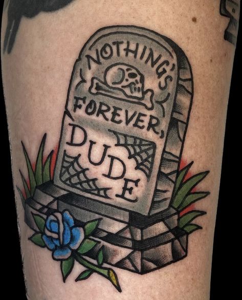 American Traditional Gravestone Tattoo, Memorial Traditional Tattoo, American Traditional Tombstone Tattoo, Backwoods Tattoo, Crypt Keeper Tattoo, Grave Stone Tattoo, Traditional Tombstone Tattoo, Traditional Tattoo Coffin, Headstone Tattoo