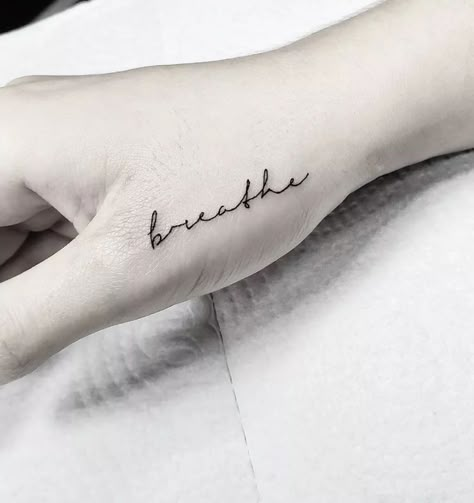 Simple Tattoo Ideas For Men, Just Breathe Tattoo, Simple Tattoo Ideas, Thumb Tattoos, Meaning Tattoos, Fireplace Tv Wall Decor, Tattoos Aesthetic, Guys Tattoos, Tattoos Arm