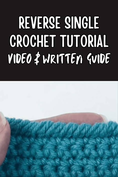 Reverse Crochet Stitch, Reverse Single Crochet Stitch, Reverse Sc Crochet, Crochet Binding Edge, Reverse Single Crochet Tutorial, Finishing Crochet Edges, Reverse Single Crochet Edging, Crochet Finishing Edge, Crochet Edge Stitches