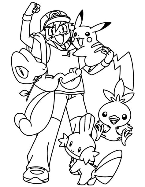 Pokemon Drawing Coloring Pages – Through the thousands of pictures on-line concerning pokemon drawing coloring pages , picks the very best collections together with best resolution just for you all, and this images is one of photographs libraries in your ideal photos gallery concerning... #cartoon #coloring #pages Ash E Pikachu, Pokemon Coloring Sheets, Pokemon Advanced, Pikachu Coloring Page, Solgaleo Pokemon, Birth Colors, Monsters University, Pokemon Coloring Pages, Pokemon Coloring