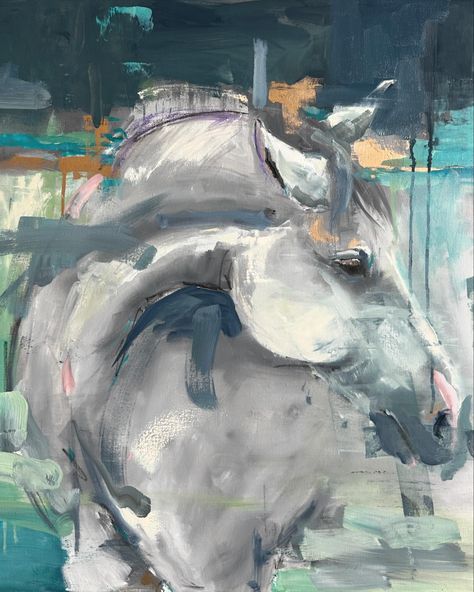 Contemporary Horse Paintings, Abstract Horse Art, Horse Collection, Equestrian Art, Grey Horse, Equine Art, Horse Print, Art Buyer, Horse Painting