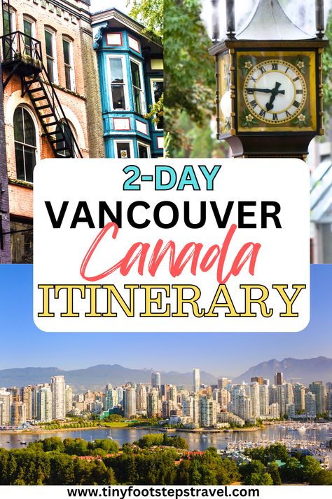 The ultimate 2-day Vancouver, Canada itinerary. Here you will find where to stay, things to do, the top sights to see, and much more. Vancouver Trip Itinerary, What To See In Vancouver Canada, Vancouver Must See, One Day In Vancouver Bc, Visiting Vancouver Canada, Vancouver To Do, Vancouver Canada Travel, What To Do In Vancouver Canada, Things To Do In Vancouver Canada