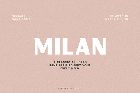 Milan – A Vintage Sans Serif Font for Access All Areas Members Free Handwriting Fonts, Jen Wagner, Modern Sans Serif Fonts, Free Handwriting, Modern Sans Serif, Sans Serif Typeface, Aesthetic Fonts, Font Inspiration, Branding Tips