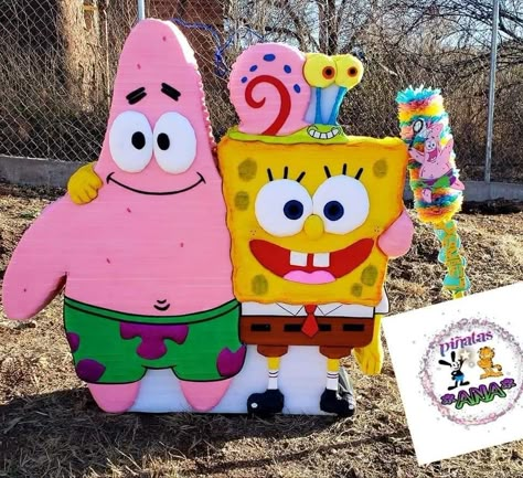 Spongebob Pinata, Spongebob Food, Spongebob Birthday Party Decorations, Spongebob Birthday Party, Piñata Ideas, Spongebob Party, Spongebob Birthday, Princess Theme Party, Fiesta Decorations