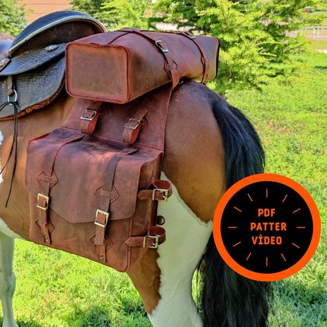 Excited to share the latest addition to my #etsy shop: Saddle Bag Pattern, Leather Saddle Bag pattern, Horse Bag Pattern, Saddle BagTemplate, Leather DIY, Leather pattern, Lether Template, PDF https://etsy.me/3d828VE #leatherworking #holsterbagtemplate #shoulderbagpatt Old West Aesthetic, Horse Saddle Bags, Boots Attire, Book Holster, Saddle Bag Pattern, West Aesthetic, Saddle Bags Horse, Cottage Winter, Diy En Cuir