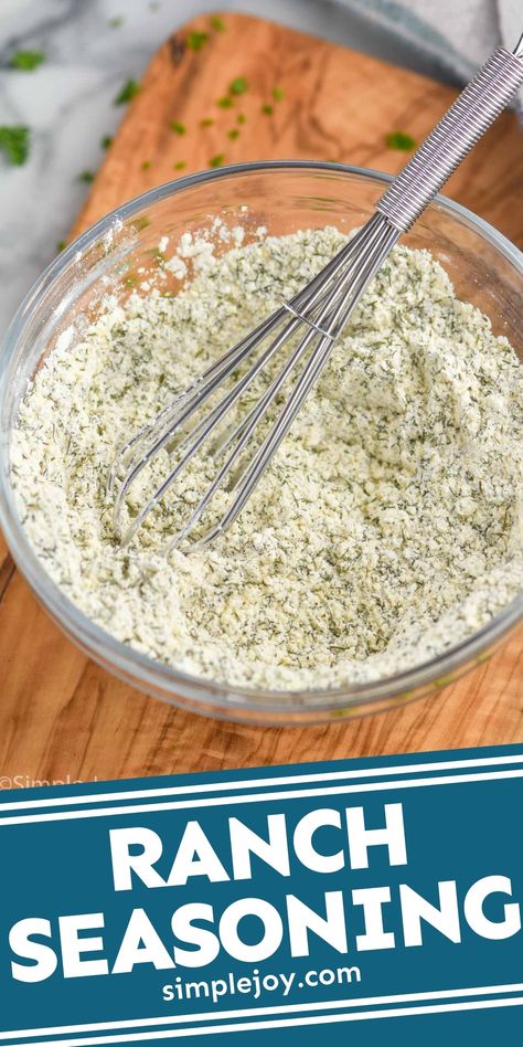 Homemade ranch seasoning is so easy to make and is perfect for so many different recipes. Garlic Ranch Dressing, Ranch Seasoning Mix Recipes, Homemade Ranch Dressing Mix, Ranch Seasoning Recipes, Homemade Ranch Seasoning, Dry Ranch Seasoning, Dry Ranch Dressing Mix, Dry Ranch Dressing, Ranch Seasoning Mix