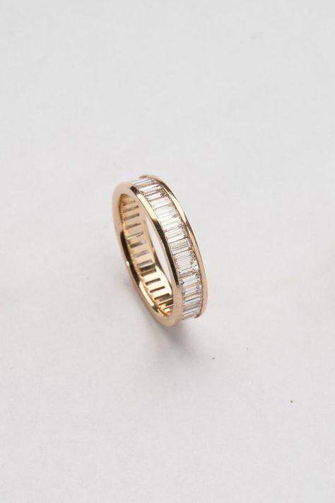 Meaningful Wedding Rings, Channel Set Eternity Band, Art Deco Engagement Ring Stack, Statement Wedding Band, Baguette Band Engagement Ring, Channel Set Baguette Wedding Band, Art Deco Wedding Ring Set, Vintage Wedding Ring Stack, Thick Band Wedding Rings