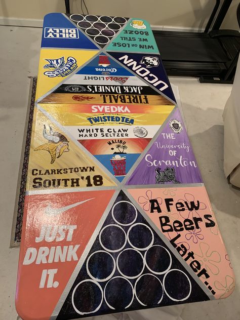 Beer Pong Table Diy, Tropisk Fest, Diy Beer Pong, Diy Beer Pong Table, Custom Beer Pong Tables, Beer Pong Table Designs, White Claw Hard Seltzer, Beer Bong, Beer Table