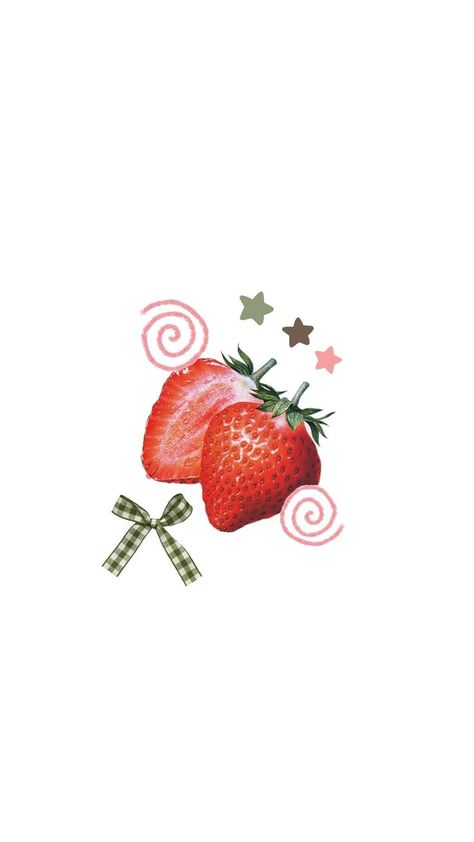 Strawberry Background, Bow Wallpaper, Cocoppa Wallpaper, Iphone Wallpaper Themes, Iphone Layout, Locked Wallpaper, Pretty Wallpaper Iphone, Kawaii Wallpaper, Laptop Wallpaper