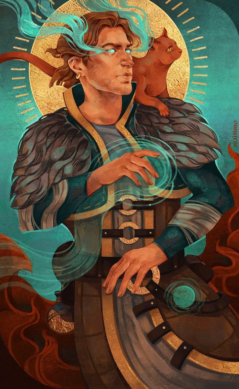 🌿.maitimo в X: «Anders tarot card 🔥 I wanted to portray him as a guiding light for the rebellious mages. The sun, which does not warm, but burns. Something like that. And his cat, of course, is also here 🐱 #Anders #DragonAge https://t.co/dh3IyILblo» / X Dragon Age Elves, Dragon Age Anders, Dragon Age Elf, Anders Dragon Age, Dragon Age Memes, Dragon Age Characters, Dragon Age 3, Dragon Age Games, Dragon Age Series