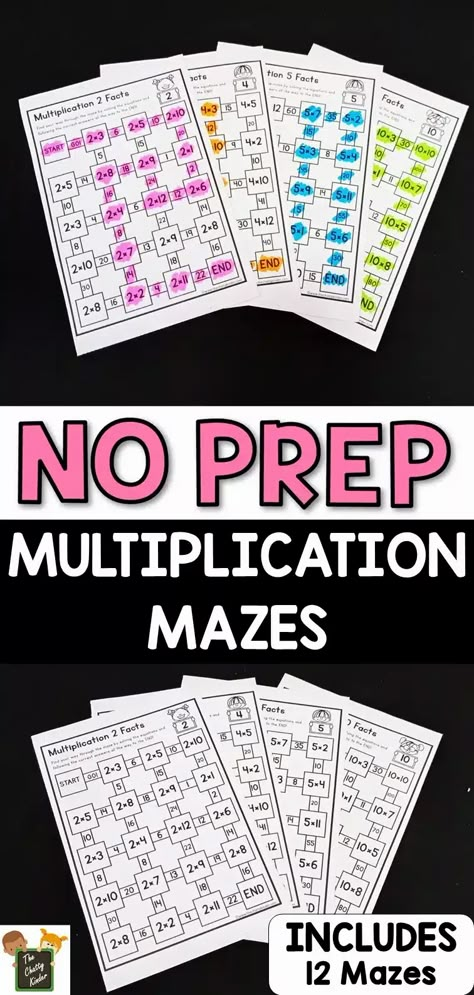 Make math centers more fun with these no-prep worksheets! Practice multiplication skills with this fun and interactive multiplication activity. These are the perfect addition to your classroom math centers. Get the free printables here! Multiplication Escape Room 3rd Grade, Multiplication Centers, Tutoring Resources, Multiplication Activity, Multiplication Fluency, Multiplication Fun, Multiplication Facts Worksheets, Stem Centers, Multiplication Facts Practice