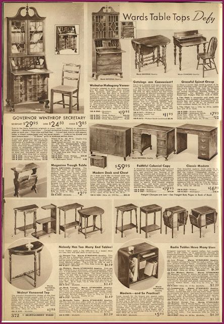 NewVintageLady: Catalog Sunday: 1930s Furniture edition 1930s Office, Movie Interior, 1930s Furniture, 1940s Furniture, 1940s Wartime, 1920s Furniture, August Wilson, Californian Bungalow, 1930s Home