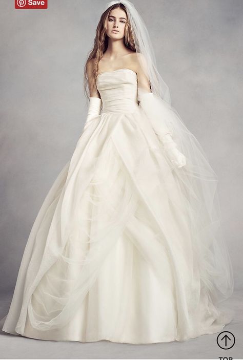 White by Vera Wang reminesent of Cinderella’s princess gown! #davidsbridal Vera Wang Wedding Dresses, Organza Wedding Dresses, Vera Wang Wedding, Wedding Dress Organza, Organza Wedding Dress, Davids Bridal Wedding Dresses, Wedding Dresses Vera Wang, Draped Bodice, White By Vera Wang