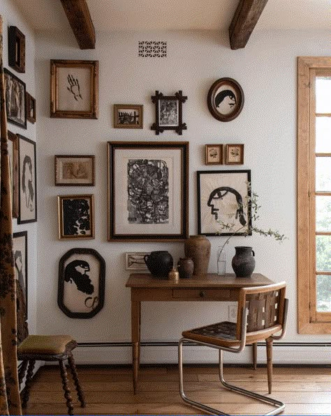 10 Favorite Lauren Liess Designs & Our Gift Guide Lauren Liess, Vintage Gallery, Gallery Wall Inspiration, Wall Inspiration, Gallery Walls, Apartment Inspiration, Inspiration Wall, Vintage Chairs, Interior Art