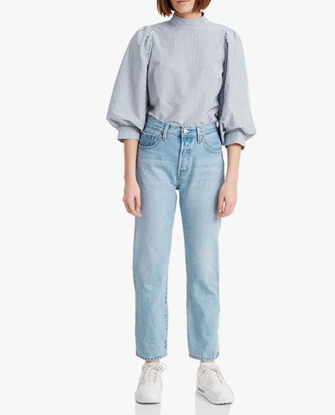 Women's Jeans in Original Levi's Quality, High Rise and Straight Leg Opening. In both blue and black £47-£79 Levis 501 Cropped Jeans, Levis 501 Crop, Womens Cropped Jeans, Levi's 501, Crop Jeans, Levis Women, Luxor, Levis 501, Cropped Jeans