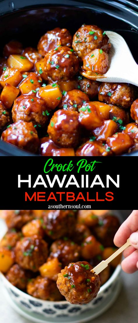 Good Slow Cooker Recipes, Hawaiian Meatball Recipes, Ground Sausage Recipes For Dinner Easy Crock Pot, Main Potluck Dishes, Yummy Crock Pot Meals, Healthy Meatball Lunch Ideas, Hawaiian Meatballs Crockpot Easy, One Pot Meatballs, Crock Pot Recipes Meatballs