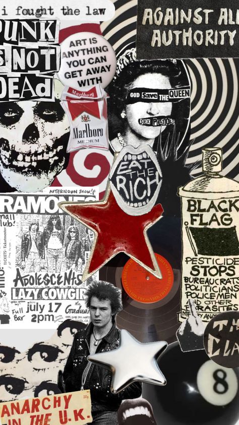 #myfirstshuffle Iphone Wallpaper Rock, Punk Collage, Punk Fashion Diy, Punk Wallpaper, Punk Poster, Crust Punk, Zine Design, Punk Patches, Punk Design