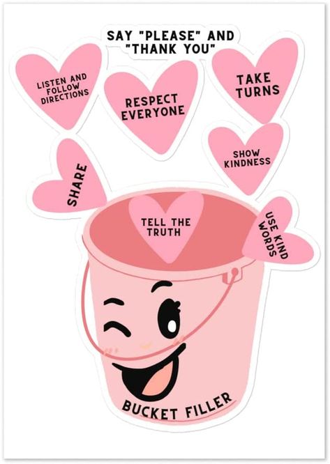 Bucket Filler Sticker, Classroom Sticker, Kids Sticker, Cute Sticker, Laptop Decal, Be A Bucket Filler 5.83″×8.27″, White : generic: Amazon.ca Be A Bucket Filler, Bucket Filler, Self Inspirational Quotes, Sticker Cute, Sticker Laptop, Kids Stickers, White Stickers, Coping Skills, Glossier Stickers