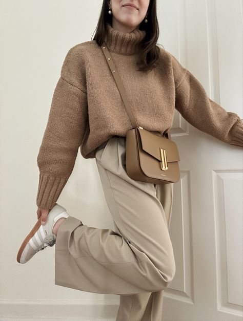 Shop Oversized Mock-turtleneck Sweater … and other curated products on LTK, the easiest way to shop everything from your favorite creators. Mock Turtleneck Outfit, Oversized Turtleneck Sweater Outfits, Pastel Ootd, Tan Sweater Outfit, Turtleneck Sweater Outfit, Work Outfit Inspiration, Turtleneck Outfit, Mock Turtleneck Sweater, Capsule Wardrobe Outfits