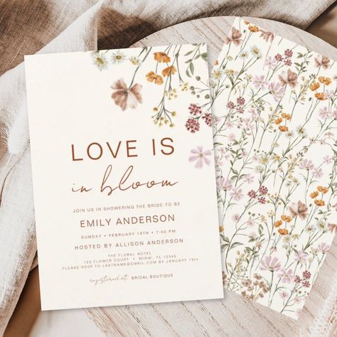 Budget Love is in Bloom Wildflower Bridal Shower Editable Template Love In Full Bloom, Love Is In Bloom, Boho Wedding Favours, Wildflower Bridal Shower, Feeling Of Love, Bridal Shower Inspo, Intimate Gathering, Bulk Wedding Favors, Garden Bridal Showers